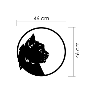Панно WALL ART NO:24 CAT PROFILE 46X3X46 СМ. (LEV00992)