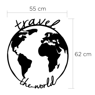 Панно WALL SCULPTURE TRAVEL THE WORLD 55X55X62 СМ. (LEV01002)