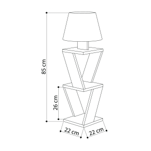 Торшер KOZENA SIDE FLOOR LAMP YELLOW WHITE 22X22X85 СМ. (LEV01041)