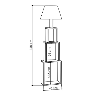 Торшер TOWER FLOOR LAMP YELLOW LIGHT MOCHA 40X20X168 СМ. (LEV01019)