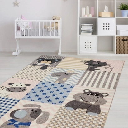 Ковер детский NORR KIDS FRIENDS 290X200 см.  (E514A_SFU12_4) розовый, голубой