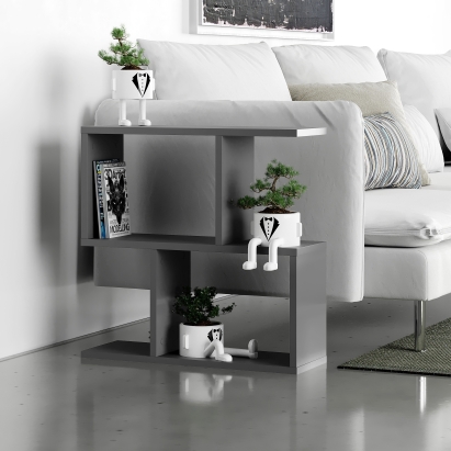 Стол приставной HOMEMANIA COFFEE TABLE ANTHRACITE ANTHRACITE  60X20X60 СМ. (LEV00037)