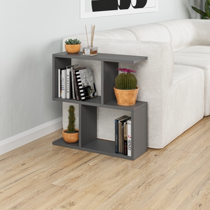 Стол приставной HOMEMANIA COFFEE TABLE ANTHRACITE ANTHRACITE  60X20X60 СМ. (LEV00037)