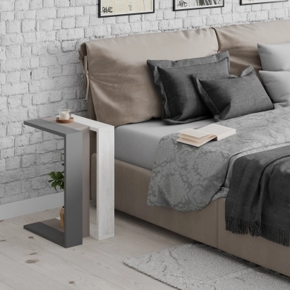 Стол приставной MUJU C TABLE ANTHRACITE LIGHT MOCHA  30X40X57 СМ. (LEV00009)