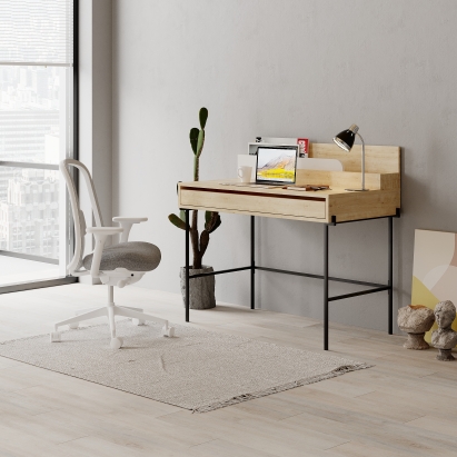 Стол письменный LEILA WORKING TABLE OAK OAK WHITE 110X60X101 СМ. (LEV00209)