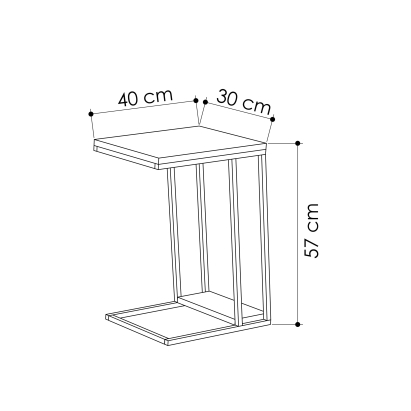 Стол приставной PAL C SIDE TABLE LIGHT MOCHA LIGHT MOCHA  30X40X57 СМ. (LEV00018)