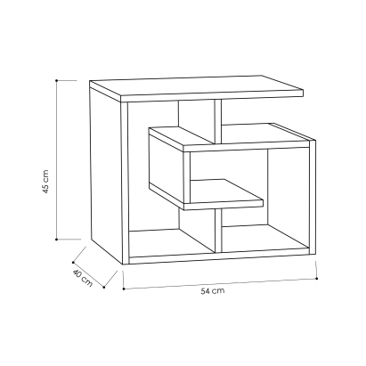 Стол журнальный LABIRENT COFFEE TABLE ANTHRACITE ANTHRACITE ANTHRACITE 54X40X45 СМ. (LEV00047)