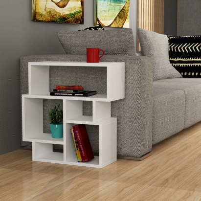 Стол приставной KARMA SIDE TABLE WHITE WHITE WHITE 59X22X61 СМ. (LEV00132)