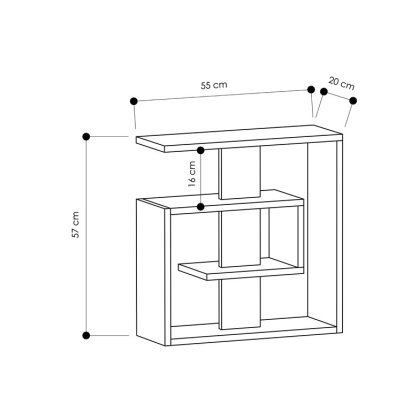 Стол приставной SALY SIDE TABLE OAK OAK WHITE 55X20X57 СМ. (LEV00140)