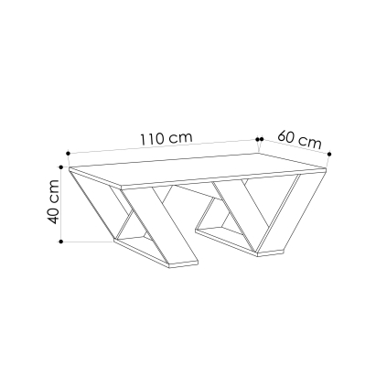 Стол журнальный PIPRA COFFEE TABLE OAK OAK  110X60X40 СМ. (LEV00092)