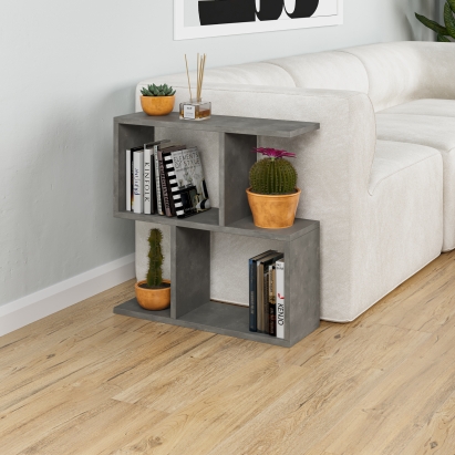 Стол приставной HOMEMANIA COFFEE TABLE RETRO GREY RETRO GREY  60X20X60 СМ. (LEV00082)