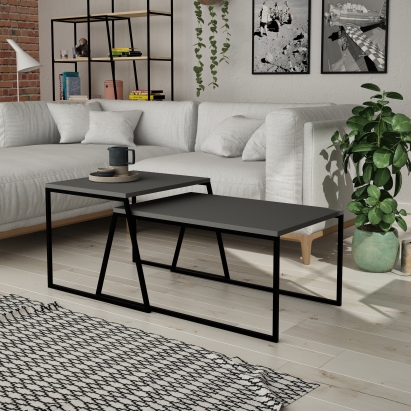 Стол журнальный PAL COFFEE TABLE ANTHRACITE ANTHRACITE  88X50X38 СМ. (LEV00058)