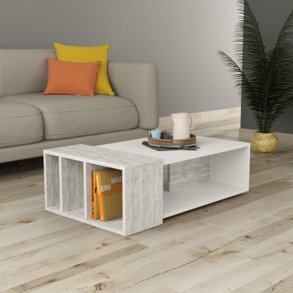 Стол журнальный ANITA COFFEE TABLE WHITE ANCIENT WHITE ANCIENT WHITE 102X60X32 СМ. (LEV00026)