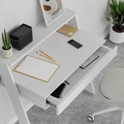 Стол письменный COWORK WORKING TABLE WHITE WHITE WHITE 94X50X91 СМ. (LEV00187)