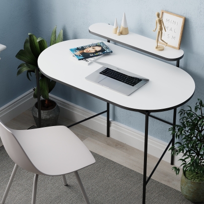 Стол письменный LOUB WORKING TABLE BLACK WHITE  100X54X85 СМ. (LEV00211)