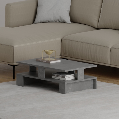 Стол журнальный MANSU COFFEE TABLE RETRO GREY RETRO GREY RETRO GRAY 80X50X28 СМ. (LEV00089)