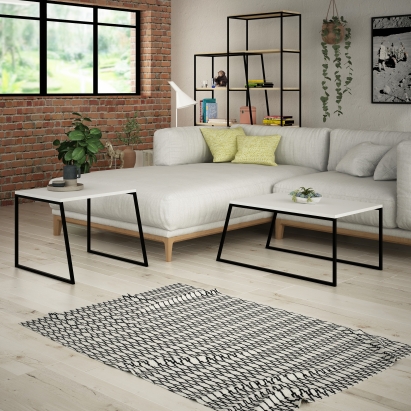 Стол журнальный PAL COFFEE TABLE WHITE WHITE  88X50X38 СМ. (LEV00059)