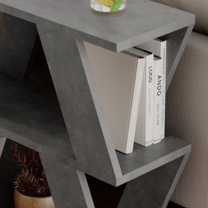 Стол приставной LAZENA COFFEE TABLE RETRO GREY RETRO GREY RETRO GRAY 60X21X55 СМ. (LEV00081)