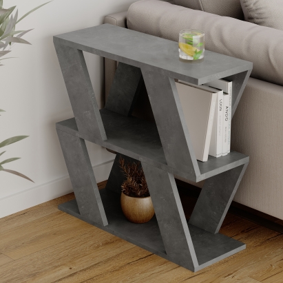 Стол приставной LAZENA COFFEE TABLE RETRO GREY RETRO GREY RETRO GRAY 60X21X55 СМ. (LEV00081)