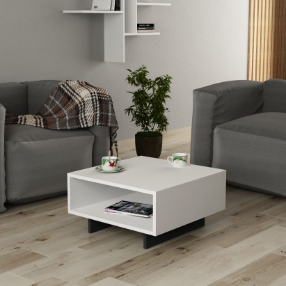 Стол журнальный HOLA COFFEE TABLE WHITE WHITE WHITE 60X60X32 СМ. (LEV00034)