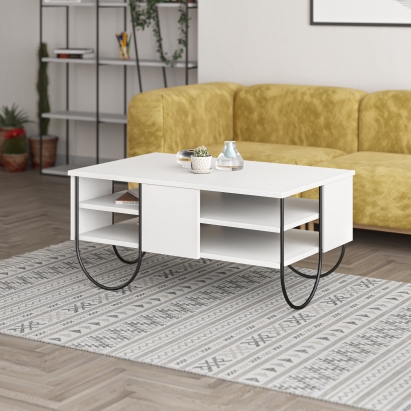 Стол журнальный NORFOLK COFFEE TABLE WHITE WHITE WHITE 94X60X44 СМ. (LEV00074)