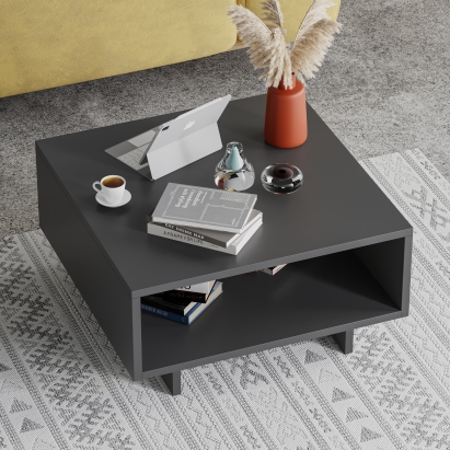 Стол журнальный HOLA COFFEE TABLE ANTHRACITE ANTHRACITE ANTHRACITE 60X60X32 СМ. (LEV00033)