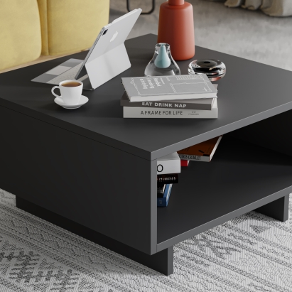 Стол журнальный HOLA COFFEE TABLE ANTHRACITE ANTHRACITE ANTHRACITE 60X60X32 СМ. (LEV00033)