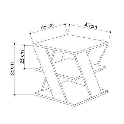 Стол журнальный CYCLO COFFEE TABLE WHITE WHITE WHITE 45X45X55 СМ. (LEV00030)