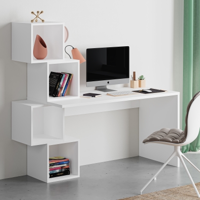 Стол письменный BALANCE WORKING TABLE WHITE WHITE  153,5X60X140 СМ. (LEV00217)