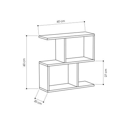 Стол приставной HOMEMANIA COFFEE TABLE WHITE WHITE  60X20X60 СМ. (LEV00091)