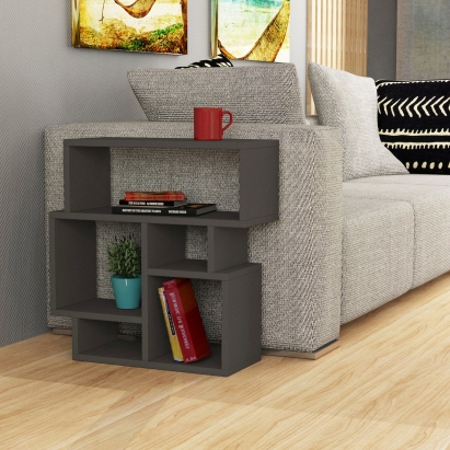 Стол приставной KARMA SIDE TABLE ANTHRACITE ANTHRACITE ANTHRACITE 59X22X61 СМ. (LEV00131)