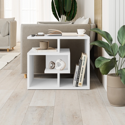 Стол журнальный LABIRENT COFFEE TABLE WHITE WHITE WHITE 54X40X45 СМ. (LEV00051)