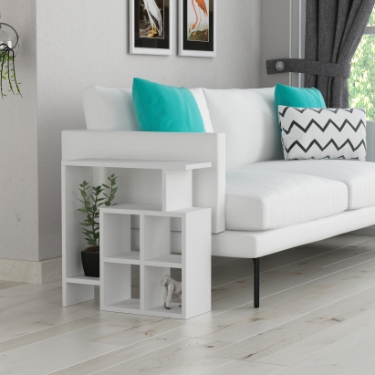 Стол приставной MONDRI SIDE TABLE WHITE WHITE WHITE 55X20X57 СМ. (LEV00142)