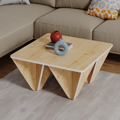 Стол журнальный DIAMOND COFFEE TABLE OAK OAK OAK 80X80X38 СМ. (LEV00084)