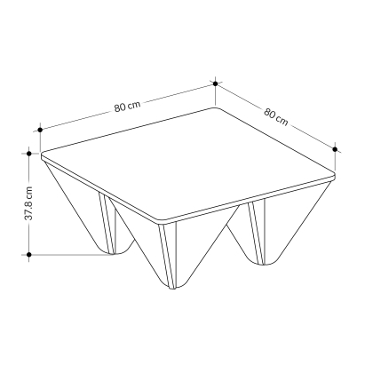 Стол журнальный DIAMOND COFFEE TABLE OAK OAK OAK 80X80X38 СМ. (LEV00084)