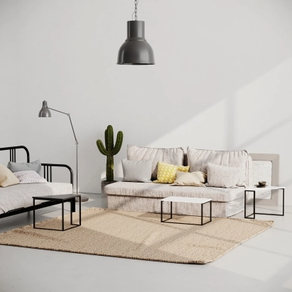 Стол журнальный OHLADY COFFEE TABLE ANTHRACITE WHITE  62X45X42 СМ. (LEV00077)