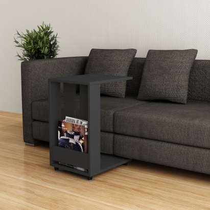 Стол приставной EDI SIDE TABLE ANTHRACITE ANTHRACITE ANTHRACITE 37X45X60 СМ. (LEV00128)