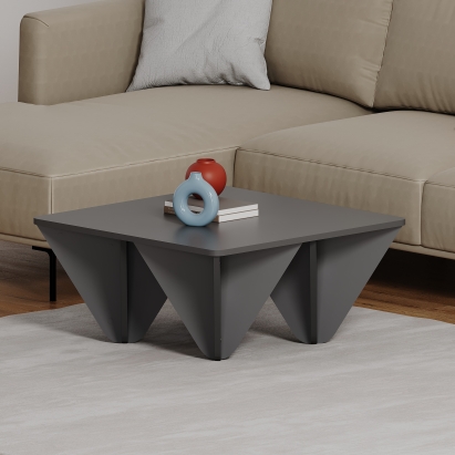 Стол журнальный DIAMOND COFFEE TABLE ANTHRACITE ANTHRACITE ANTHRACITE 80X80X38 СМ. (LEV00085)