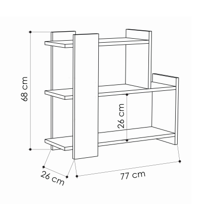 Стол приставной MUA SIDE TABLE OAK OAK OAK 77X26X68 СМ. (LEV00135)