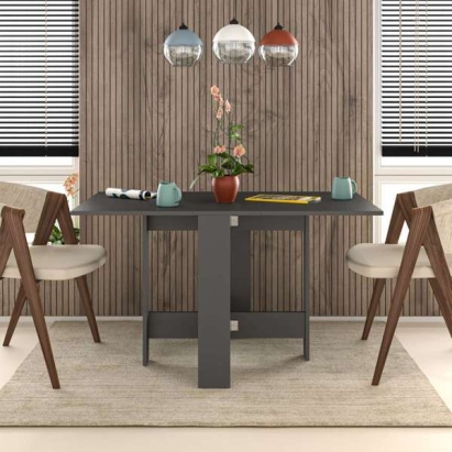 Стол обеденный ARTEMIO DINING TABLE ANTHRACITE ANTHRACITE ANTHRACITE 130X76X73 СМ. (LEV00113)