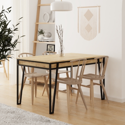 Стол обеденный PAL DINING TABLE OAK OAK OAK 132X80X76 СМ. (LEV00097)