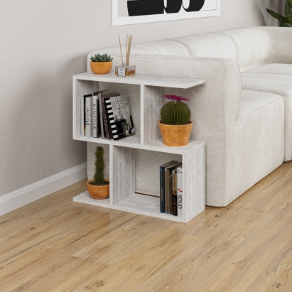 Стол приставной HOMEMANIA COFFEE TABLE ANCIENT WHITE ANCIENT WHITE  60X20X60 СМ. (LEV00036)