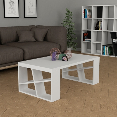 Стол журнальный HONEY COFFEE TABLE WHITE WHITE  105X60X40 СМ. (LEV00032)