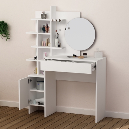 Туалетный столик MUP DRESSING TABLE WHITE WHITE WHITE 105X35X151 СМ. (LEV00123)