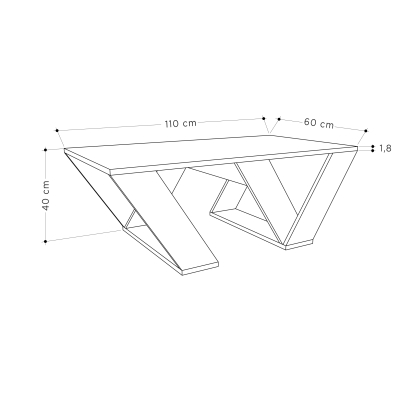 Стол журнальный PIPRA COFFEE TABLE LIGHT MOCHA LIGHT MOCHA  110X60X40 СМ. (LEV00057)