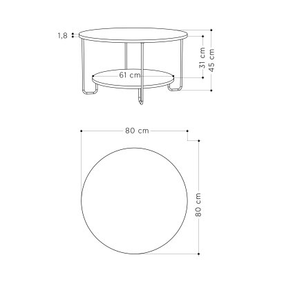 Стол журнальный CORRO COFFEE TABLE DARK COFFEE DARK COFFEE  80X80X45 СМ. (LEV00066)