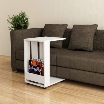 Стол приставной EDI SIDE TABLE WHITE WHITE WHITE 37X45X60 СМ. (LEV00129)