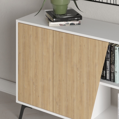 Комод FIONA CONSOLE 180 WHITE WHITE OAK 180X36X82 СМ. (LEV00258)