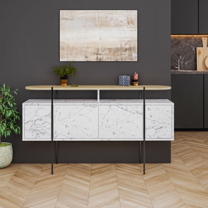 Комод HANLEY CONSOLE CARRARA OAK CARRARA 150X38X86 СМ. (LEV00284)