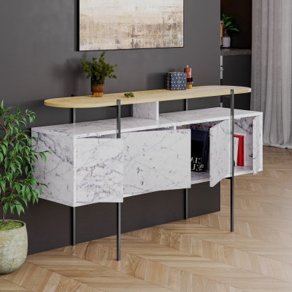 Комод HANLEY CONSOLE CARRARA OAK CARRARA 150X38X86 СМ. (LEV00284)